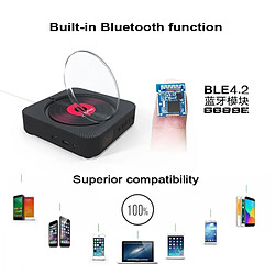 Avis Wewoo Lecteur DVD portable Bluetooth 4.2 + EDR à montage mural avec télécommande, support FM (noir)