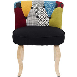 Avis The Home Deco Factory Fauteuil en tissu patcwork Eleonor.