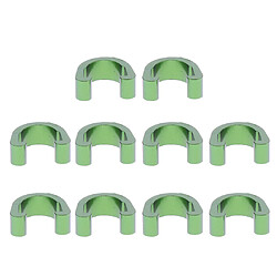 Avis 10pcs Aluminium C Pince Guide Gaine Câble Pour Vélo de Route VTT Vert