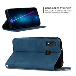 Acheter Wewoo Housse Coque Etui en cuir avec rabat horizontal magnétique Business Skin Feel pour Galaxy A20E & A10E & A202F bleu marine