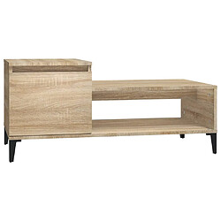 vidaXL Table basse Chêne sonoma 100x50x45 cm Bois d'ingénierie