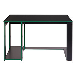 Mendler Bureau HWC-J26, bureau informatique table de bureau, 120x60x76cm ~ noir-vert