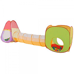 Helloshop26 Tente de jeu pour enfants avec tunnel + 200 balles + sac de transport 0108003