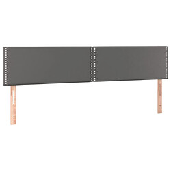 Acheter Maison Chic Tête de lit moderne à LED lumineuse pour chambre - Décoration de lit Gris 200x5x78/88 cm Similicuir -MN91153