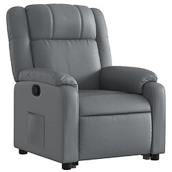 Avis vidaXL Fauteuil inclinable Gris Similicuir