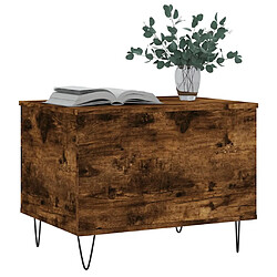 Avis vidaXL Table basse Chêne fumé 60x44,5x45 cm Bois d'ingénierie