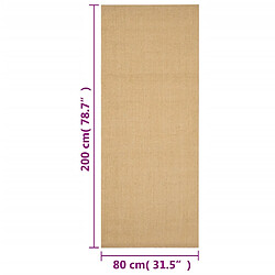 vidaXL Tapis Sisal naturel 80x200 cm pas cher