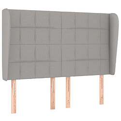 Maison Chic Tête de lit scandinave avec oreilles,meuble de chambre Gris clair 147x23x118/128 cm Tissu -MN38859