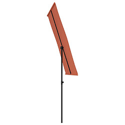 Acheter vidaXL Parasol de jardin avec mât en aluminium 180x110 cm Terre cuite