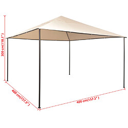 vidaXL Chapiteau tente 4 x 4 m Acier Beige pas cher