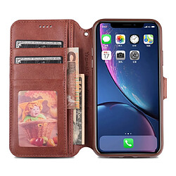 Acheter Wewoo Coque Pour iPhone 11 Pro AZNS Texture de mollet Etui en cuir avec rabat magnétique PU support logements cartes et cadre photo Marron