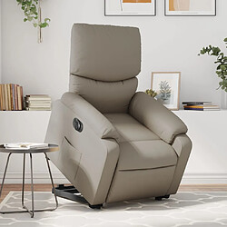 vidaXL Fauteuil inclinable électrique cappuccino similicuir