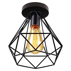 Stoex Rétro Plafonnier Industrielle Cage Design forme Diamant 20cm, Vintage Lampe de P