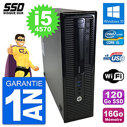 PC HP ProDesk 400 G1 SFF Intel Core i5-4570 RAM 16Go SSD 120Go Windows 10 Wifi - Occasion