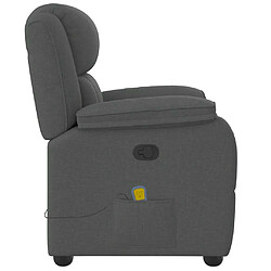 Avis vidaXL Fauteuil de massage inclinable Gris foncé Tissu