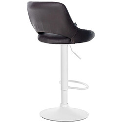 Non Tabouret de bar Milet simili cuir blanc pas cher