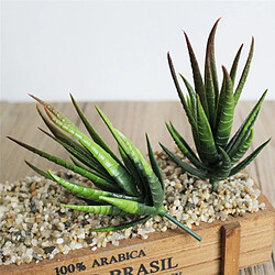 Avis Wewoo Plantes artificielles en plastique Aloe Mini Artisanat Fleuristerie Paysage Jardin Bureau de famille Décoration Flocage Pointe Jaune Vert