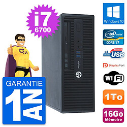 PC HP ProDesk 400 G3 SFF Intel Core i7-6700 RAM 16Go Disque 1To Windows 10 Wifi - Occasion