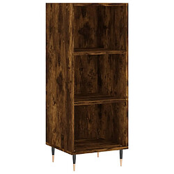 Avis vidaXL Buffet haut Chêne fumé 34,5x32,5x180 cm Bois d'ingénierie