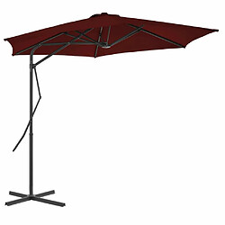 Maison Chic Parasol Jardin | Parasol d'extérieur avec mat en acier Rouge bordeaux 300x230 cm - GKD34425