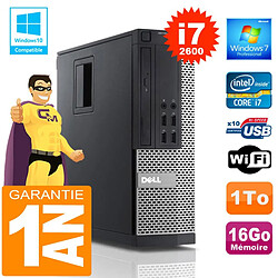 PC DELL 990 SFF Core I7-2600 Ram 16Go Disque 1 To Wifi W7 - Occasion