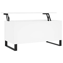 Maison Chic Tabls basse,Table Console pour salon Blanc 90x44,5x45 cm Bois d'ingénierie -MN99091