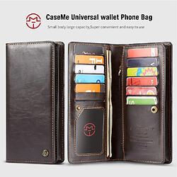 Caseme Etui en PU universel 6,5 pouces marron pour votre Cellphone 4 pouces