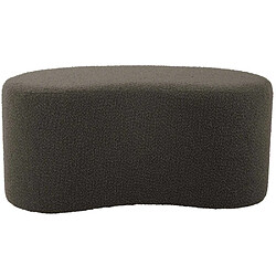 Avis LEITMOTIV Pouf en tissu bouclette Ada Wave vert taupe.