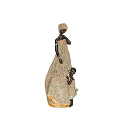 Figurine Décorative Romimex Multicouleur Résine Africaine Fille 16 x 38 x 12 cm