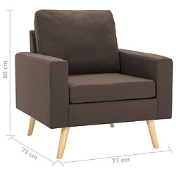 vidaXL Fauteuil marron tissu pas cher