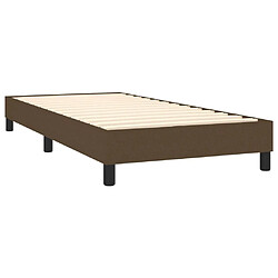 Avis vidaXL Cadre de lit sans matelas marron foncé 80x200 cm tissu