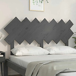 Avis Maison Chic Tête de lit scandinave,Meuble de chambre Gris 141x3x80,5 cm Bois massif de pin -MN74733