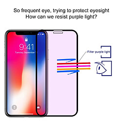 Wewoo Film anti-rayures 9H 10D en verre trempé plein écran pourpre avec rayons pour iPhone XS / X pas cher