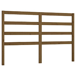 Maison Chic Tête de lit scandinave pour lit adulte,Meuble de chambre Marron miel 126x4x100 cm Bois massif de pin -MN50049