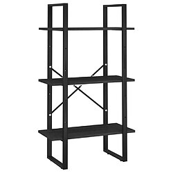 vidaXL Étagère de rangement Noir 60x30x105 cm Bois de pin massif