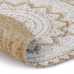 Decoshop26 Tapis Jute tressé imprimé 120 cm rond DEC023927