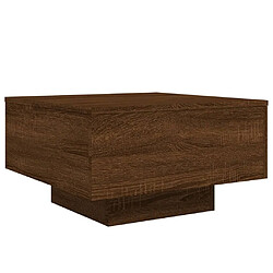 Maison Chic Table basse pour salon | Table à café chêne marron 55x55x31 cm bois d'ingénierie -GKD65452