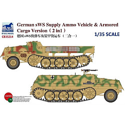 Bronco Models Maquette Véhicule German Sws Supply Ammo Vehicle & Armored Cargo Version (2 In 1)