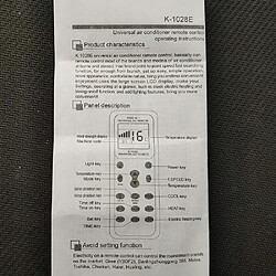 Avis GUPBOO Télécommande Universelle de Rechange télécommande numérique avec écran LCD pour climatiseur