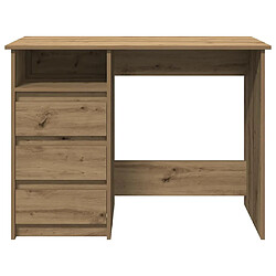 Avis vidaXL Bureau chêne artisanal 102x50x75 cm bois d'ingénierie