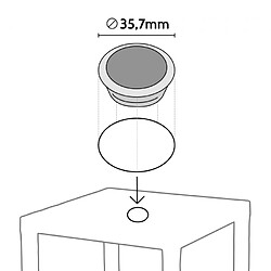 Table bar café Poly rotin 80x80 Grand Soleil Olè, Couleur: Noir pas cher