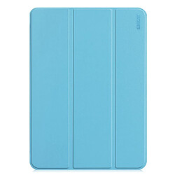 Etui en PU triple bleu clair pour votre Apple iPad Pro 11-inch (2018)