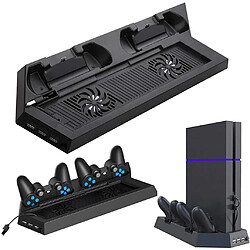 Refroidisseur de ventilateur, support vertical pour PS4, ventilateur avec 3 chargeurs USB HUB