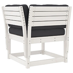 Acheter Maison Chic Salon de jardin 7 pcs avec coussins | Ensemble de Table et chaises | Mobilier d'Extérieur blanc bois de pin massif -GKD10196