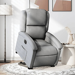 vidaXL Fauteuil inclinable électrique gris clair tissu