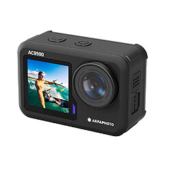 AGFA PHOTO AC9500 Caméra Sportive Waterproof - Vidéos 4K à 30FPS, Photos 16Mpixels, Double Écran, Grand Angle 170°, Stabilisation Anti-Vibration, WiFi - Noir - Noir