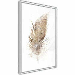 Paris Prix Affiche Murale Encadrée Lost Feather Beige 20 x 30 cm Blanc