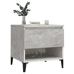 Acheter Maison Chic Table d'appoint | Table Basse Gris béton 50x46x50 cm Bois d'ingénierie -GKD23752