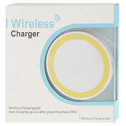 Wewoo Chargeur sans fil blanc et jaune pour iPhone 8/8 Plus / X & Samsung / Nokia / HTC autres téléphones mobiles + Qi Standard Pad de charge sans pas cher