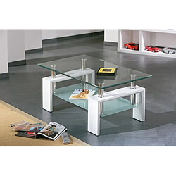 UB DESIGN SALON Table basse Table basse Alva 100 x 60 cm blanche pas cher